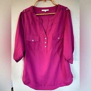 NWOT hot pink 41 Hawthorne blouse